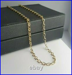 Ladies Gold Chain 9ct Yellow Gold Oval Belcher Chain 37.5cm Preloved RRP $495