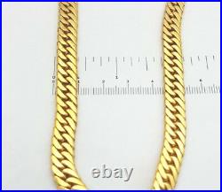 Ladies Necklace Solid 9ct (375,9K)65.04g Yellow Gold Double Curb Chain Bolt Lock
