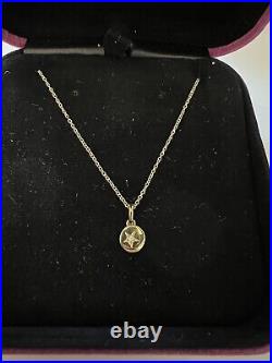 Liberty London Ianthe Star 9ct Gold Diamond Pendant On Chain Necklace New In Box