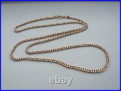 Long 9ct Gold Curb Link Chain Necklace 24 Inches 16 Grams