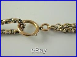 Long Guard Muff Chain Exceptional Quality Victorian 9ct Gold 61 Long 38.6 Grams