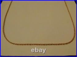 Long Vintage Solid 9ct Gold Prince of Wales Chain Necklace Hallmarked 31 9.3g