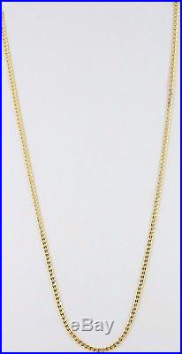 Long hallmarked 9ct gold 23.5 inch long yellow gold neck chain weighs 8.3 grams