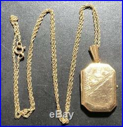 Lovely 9ct Gold Chain/ Necklace -Photo Locket, L 46cm