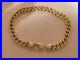 Lovely-condition-Mens-Bracelet-Heavy-Chain-9Yellow-Gold-9ct-375-Solid-31-2g-01-xxm
