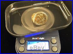 Mens 22ct Gold 1982 Half Sovereign 9ct Ring Mount Gift Not Keeper / Chain