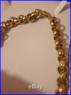 Mens 9ct Gold Belcher Chain
