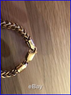 Mens 9ct Gold Chain Franco / Foxtail Design 26.4mm. 24.6grams