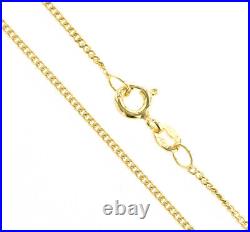 Mens 9ct Gold Close Curb Chain Necklace