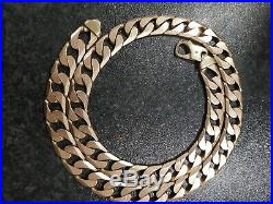 Mens 9ct Gold Heavy Curb Chain 24 Inch