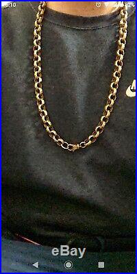 Mens 9ct gold belcher chain