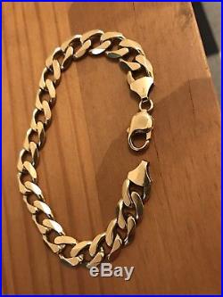 Mens 9ct gold bracelet. Not scrap. See pics. 33.6 grams