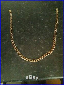 Mens 9ct gold chain used 62 grams