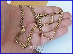 Mens 9ct gold cuban link chain length 21 Hallmarked 29.5 grams