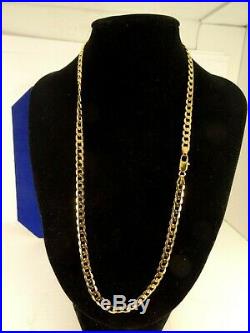 Mens Ladies 18 Solid 9ct Gold CURB Chain Necklace 13gr 5mm HmItaly ch4