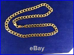 Mens Ladies 18 Solid 9ct Gold CURB Chain Necklace 28gr 7mm Hm RRP £1700 ch7