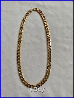 Mens Solid 9ct 24 Gold Chunky Heavy Curb Chain 100 Grams Stunning Gold Necklace