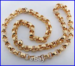 NEW Heavy 9ct Gold Large Link Fancy Belcher Chain 21.75 85.3G RRP £3450 C208