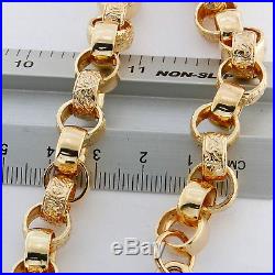 NEW Heavy 9ct Gold Large Link Fancy Belcher Chain 21.75 85.3G RRP £3450 C208