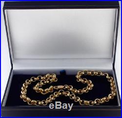 NEW Heavy Hallmarked 9ct Gold Ornate Belcher Chain 36.4G 22 RRP £1460 C16