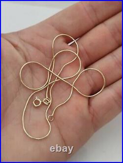 New 9ct Yellow Gold Articulated Round Snake Chain Necklace 16 Inches. Hallmarked