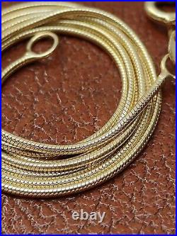 New 9ct Yellow Gold Articulated Round Snake Chain Necklace 16 Inches. Hallmarked