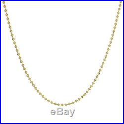 New Hallmarked 9ct Gold Italian Made Diamond Cut Ball Chain 30 RRP £650 (I14)