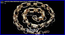 New XXL 18mm Gold 9ct GF Ornate Gypsy Link Belcher Chain Gents Men Women Filled
