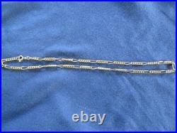 PRE OWNED VINTAGE 9ct GOLD FIGARO LINK CHAIN NECKLACE 6.2gms 18.1'' (6)