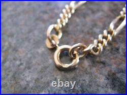 PRE OWNED VINTAGE 9ct GOLD FIGARO LINK CHAIN NECKLACE 6.2gms 18.1'' (6)