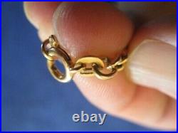 PRE OWNED VINTAGE 9ct GOLD FIGARO LINK CHAIN NECKLACE 6.2gms 18.1'' (6)