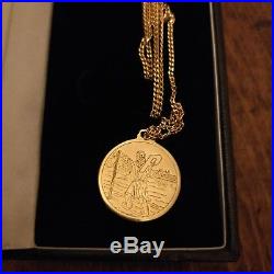 Palace Saint Criss 9ct gold rare chain st Christopher 18in pendant chain supreme