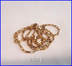 Paperclip Chain 9ct Yellow Gold 11.2 grams Length 30in (76.2cm)