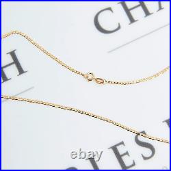 Pre-Owned 9ct Gold Fine Curb Chain Necklace 22 inches