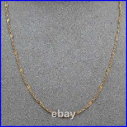 Pre-Owned 9ct Gold Sequin Chain Necklace 16inch