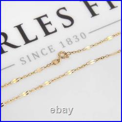 Pre-Owned 9ct Gold Sequin Chain Necklace 16inch