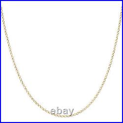 Pre-Owned 9ct Yellow Gold 16 Inch Oval Curb Chain Necklace 405mm(16) 9ct gol