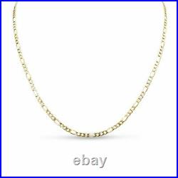 Pre-owned 9ct Gold Figaro Chain Hollow 21 3mm Wide