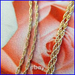 Prince of Wales Rope Chain Necklace, 1.6mm, 9ct Yellow Gold 18 20 22 24 inch