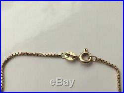 QUALITY HALLMARKED 375 9CT GOLD BOX LINK CHAIN NECKLACE 20 inches 3.36g