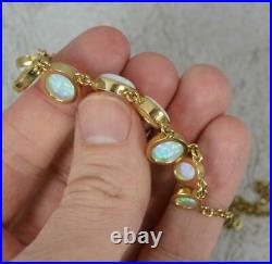 Quality 9 Carat Gold and Opal Composite Necklace Pendant 17 1/2 Chain