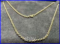 Quality 9ct 375 Solid Yellow Gold 18 (46cm) Belcher Chain 5g Hallmarked