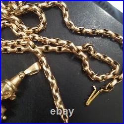 Quality 9ct solid gold articulated clown pendant + chain 16.30 gr