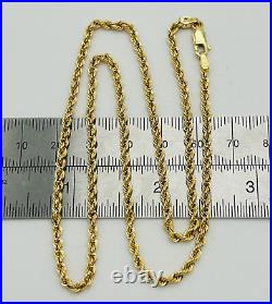 REAL 9ct Yellow Gold 3mm Twisted Rope Chain 16 18 20 22 24