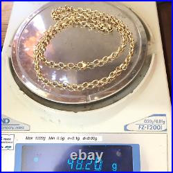 REDUCED HEAVY 9ct GOLD BELCHER CHAIN SOLID 48.2g (1.54toz) 30 1/4 GORGEOUS