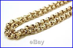 REDUCED Stunning solid 9ct gold men's chunky belcher chain necklace hallmarked