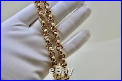 REDUCED Stunning solid 9ct gold men's chunky belcher chain necklace hallmarked