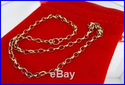 REDUCED Superb 9ct Gold 19 BELCHER Chain Necklace Hm 7gr 4mm link cx699