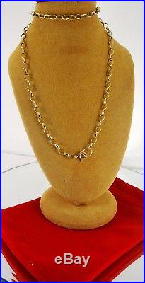 REDUCED Superb 9ct Gold 19 BELCHER Chain Necklace Hm 7gr 4mm link cx699