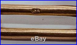 Rare Chunky 9ct Gold Victorian Trombone Link Albert Chain